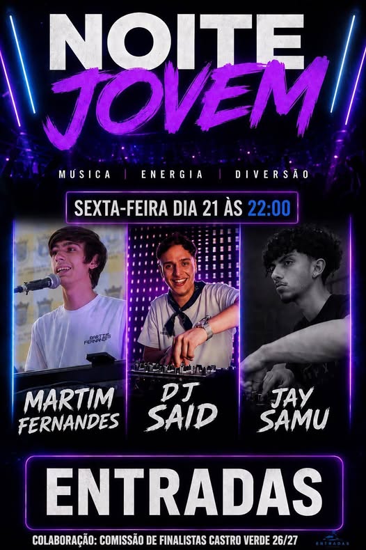 Noite Jovem em Entradas